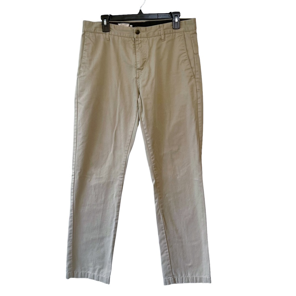Men’s Volcom VMonty Straight Leg Chino Pants Tan 32